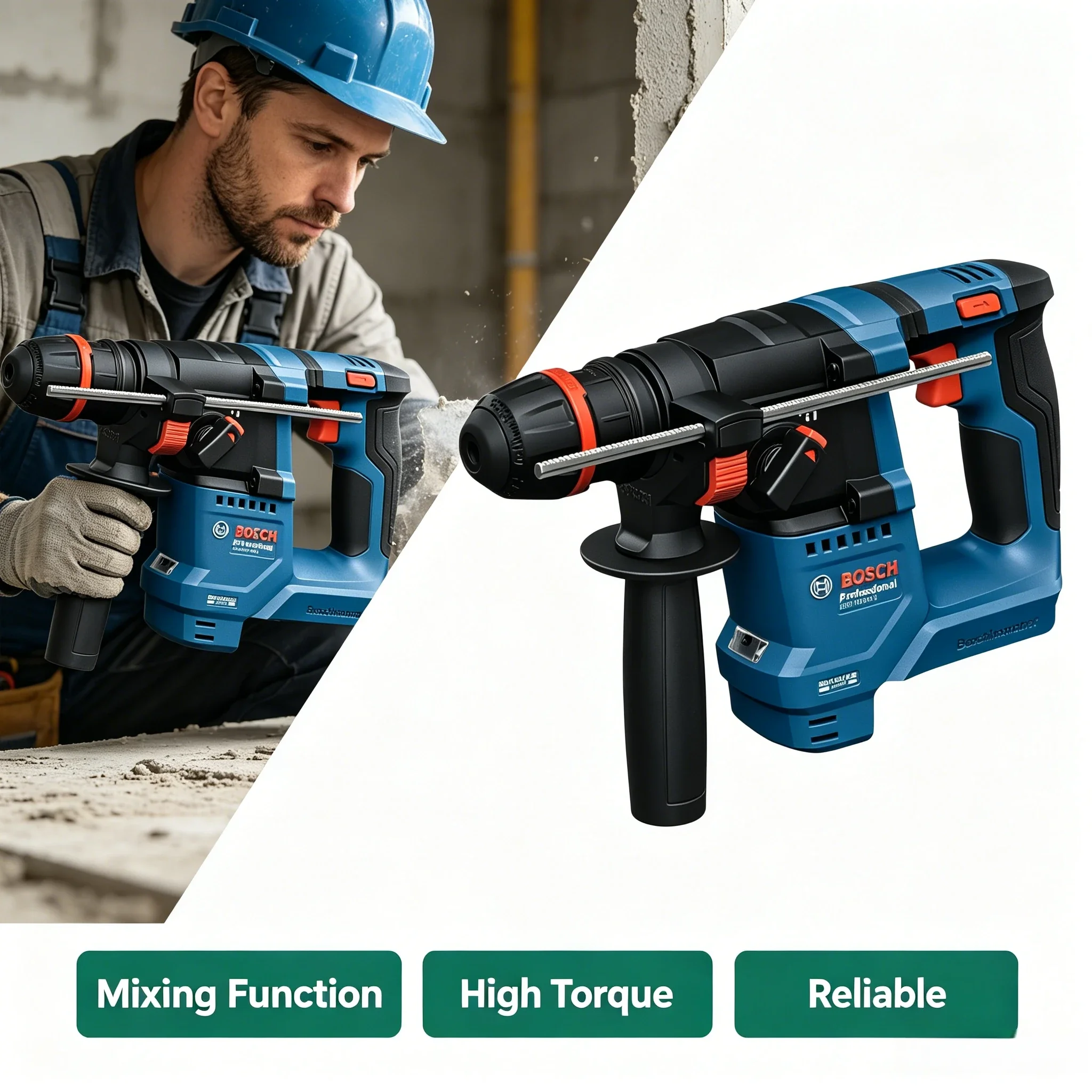 Power Tools Professional - BOSCH GBH 18V-18X, marteau perforateur sans